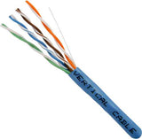 Vertical Cat5E, 24 AWG, UTP, 8C Solid Bare Copper, 350MHz, Riser Rated, PVC Jacket, 1000ft Pull Box