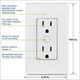 Leviton ZW15R-1BW Decora Smart Outlet, Z-Wave 700 Series