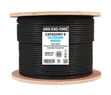 Vertical Cable 069-330/CMX CAT6 PoE++, 550 MHz, Outdoor Jacket, UV-Rated Jacket, CMX-Rated, 1000 ft, Black – TAA-Compliant