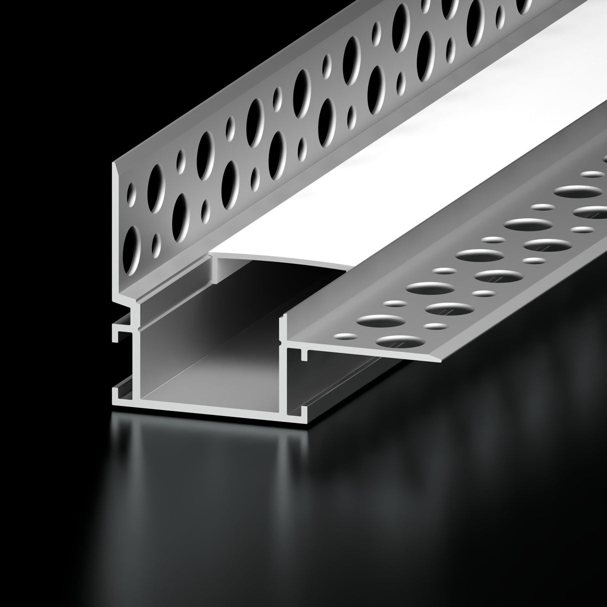 Diode Channel Bundle, 1 in. WALL REVEAL MUD-IN, Accessory Pack, 2 open end caps, 2 closed end caps