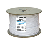 Vertical Cable RG6 Quad Shield Coaxial Cable 18 AWG Solid CCS Conductor Plenum 1000ft, White