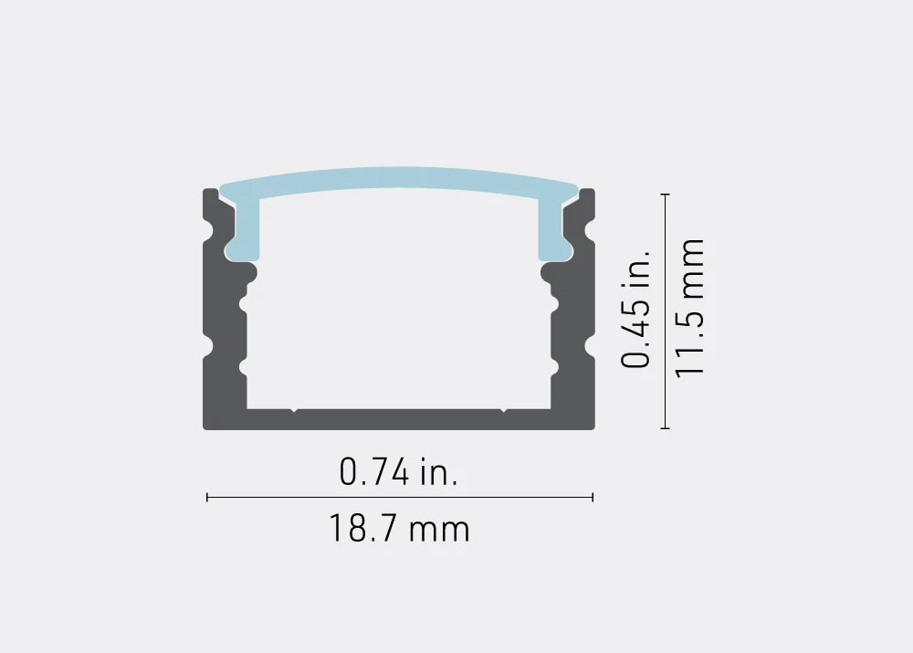 Lumentruss 1200 Series Aluminum Channel, 8ft