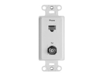 On-Q WP3211LA PRE-CON 2PORT STP PH RJ45 TV F (M6)