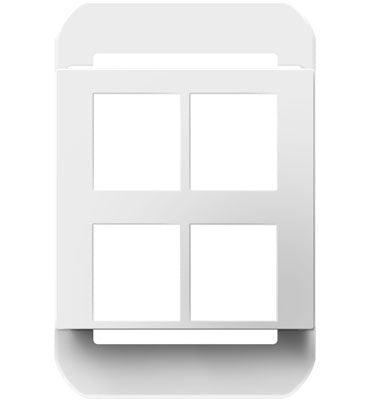On-Q AC4PFW1 4 PORT FRAME WH