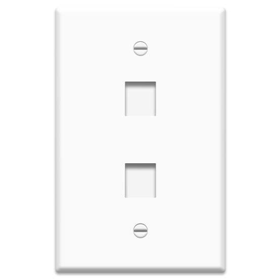 On-Q WP3302WH SGL GANG OVERSIZED WP 2 PORT WH