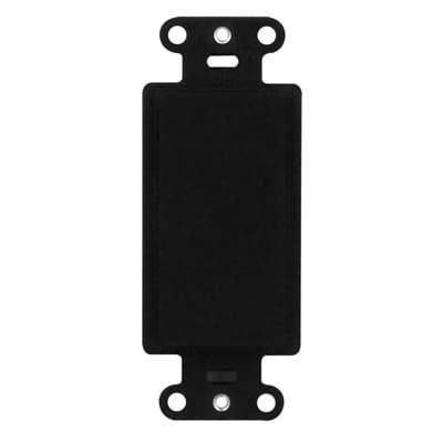On-Q WP3410BK DECOR OUTLET STRAP BLANK BK (M10)