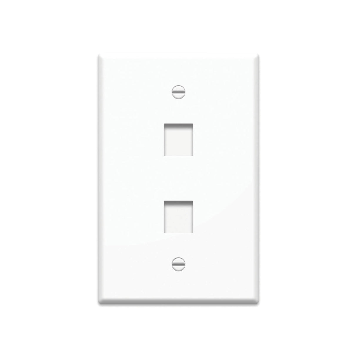 On-Q KTPDL2W 2P KEYSTONE FACEPLATE W/LBL WH