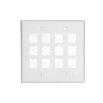 On-Q WP3212WH 2G WALL PLATE 12-PORT WH (M5)