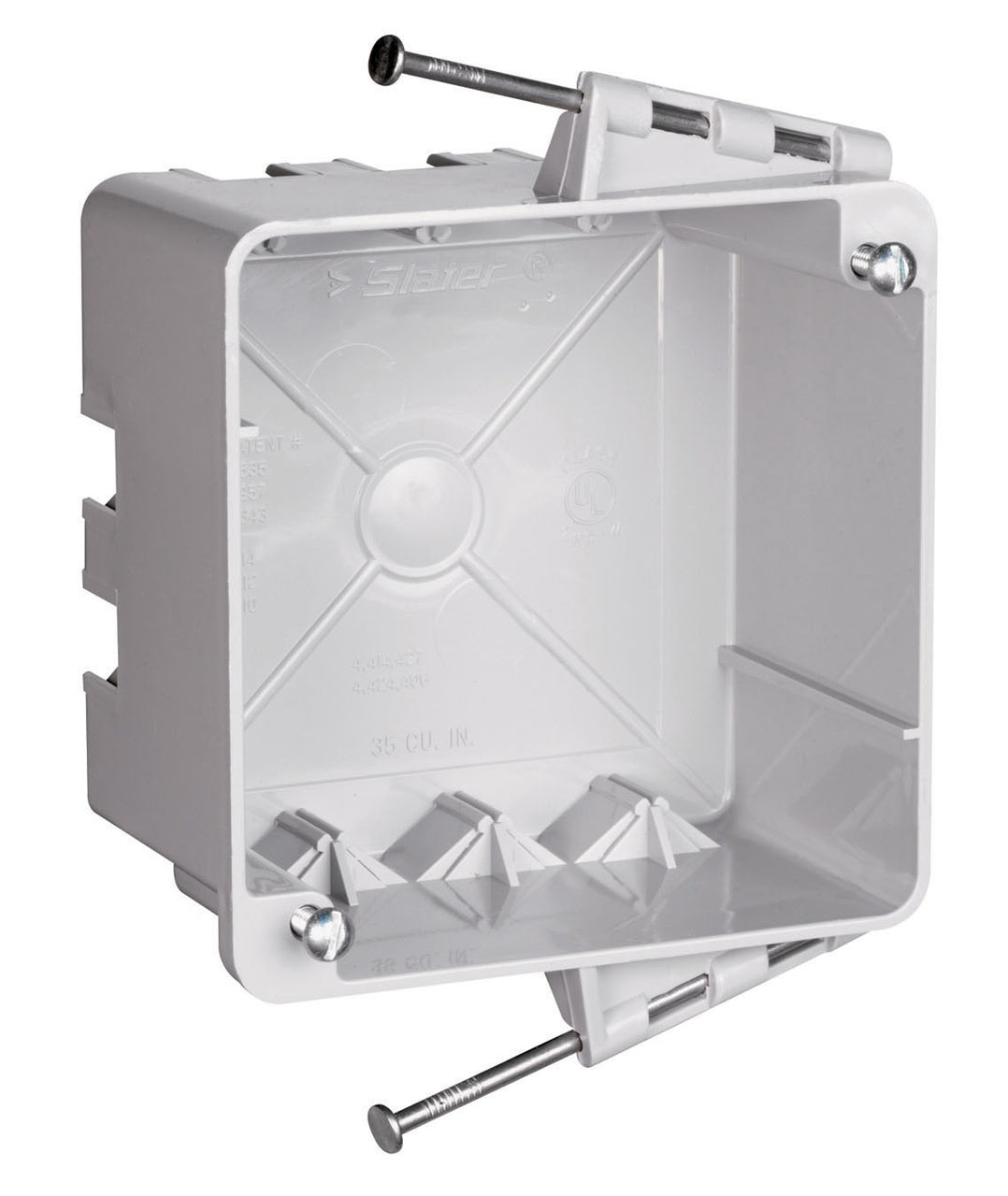 On-Q S4435RAC PL BX 4 SQ 35 CU IN CAPTIVE NAIL