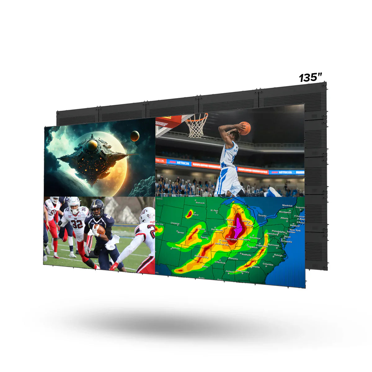 Awall AWC135-12X 135" C series 1.25 Pixel Pitch 16:9 External processor