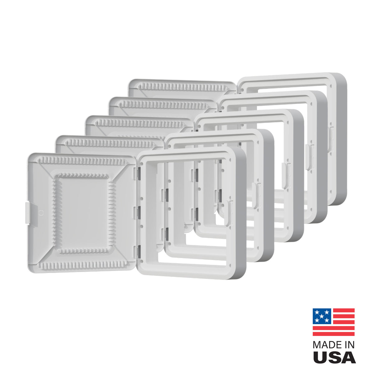 On-Q ENP15605DNA 15IN PLT DEEP ENCL HINGED COVER&TRIM 5PK