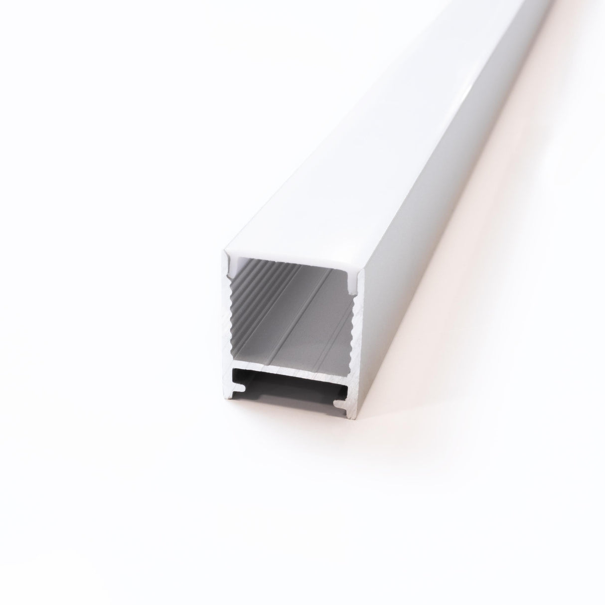 Diode Channel Bundle, 16MM Square, Aluminum, Architectural Frosted Lens, 2 open end caps, 2 closed end caps, 4 mounting clips