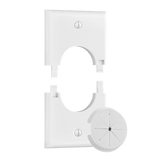 MidLite Single-Gang Splitport, White