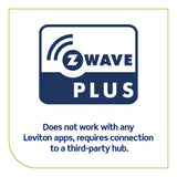 Leviton DZPD3-2BW Decora Smart Dimmer Plug, Indoor, Z-Wave Plus