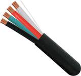 Vertical Cable 211-164/P/5BK 16/4 CL3P, CMP Plenum, Unshielded, Stranded, Bare Copper, Black, 500 ft, Pull Box