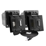 MidLite 2A46 Double Gang Décor In-Wall Power Solution Kit, 6ft