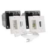 MidLite 2A46 Double Gang Décor In-Wall Power Solution Kit, 6ft