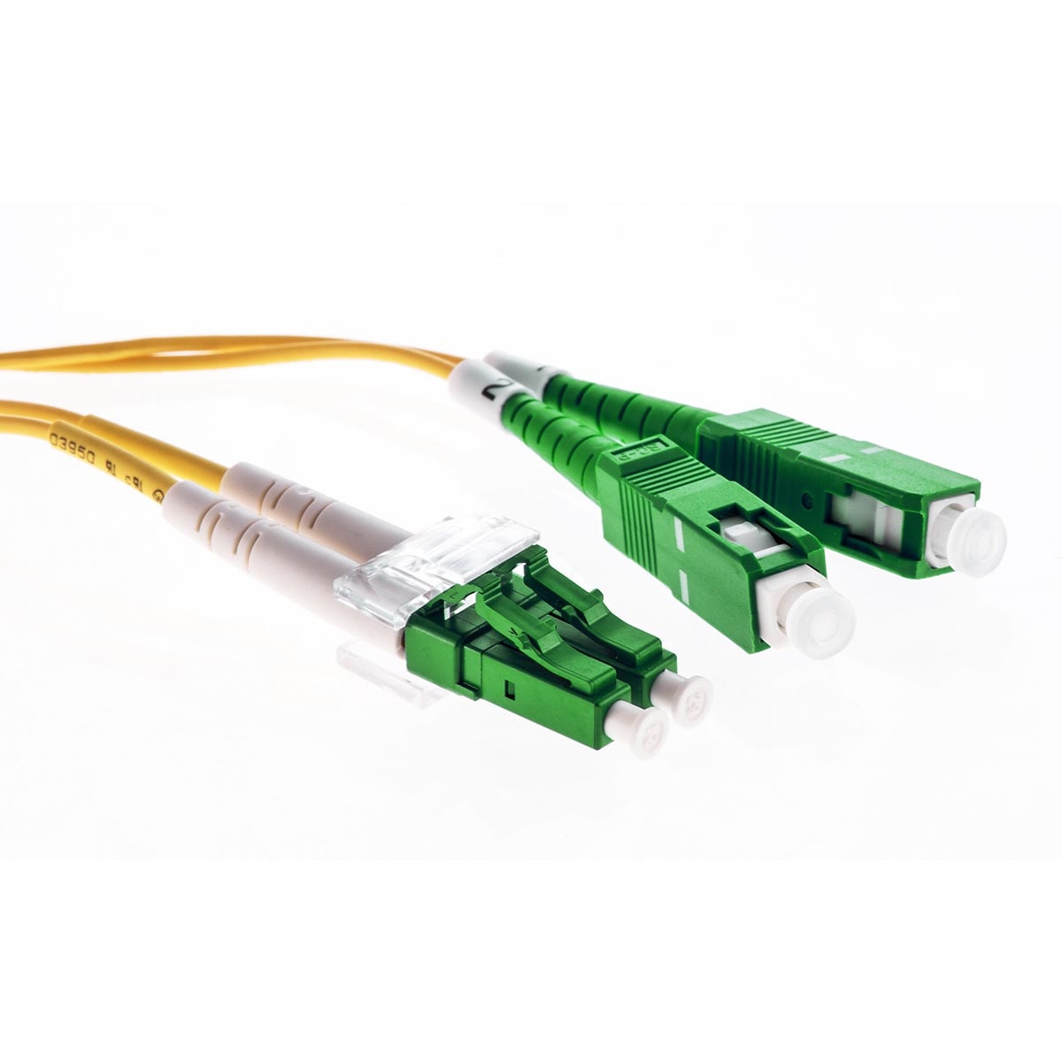 Cleerline 3DOS2LCSC05m-APC Duplex Patch Cable, LC/APC-SC/APC, OS2, 3.0 mm Riser, 5 m / 16.4 ft Per Each