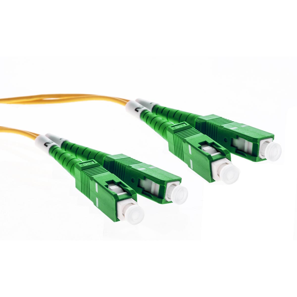 Cleerline 3DOS2SCSC01m-APC Duplex Patch Cable, SC/APC-SC/APC, OS2, 3.0 mm Riser, 1 m / 3.3 ft Per Each
