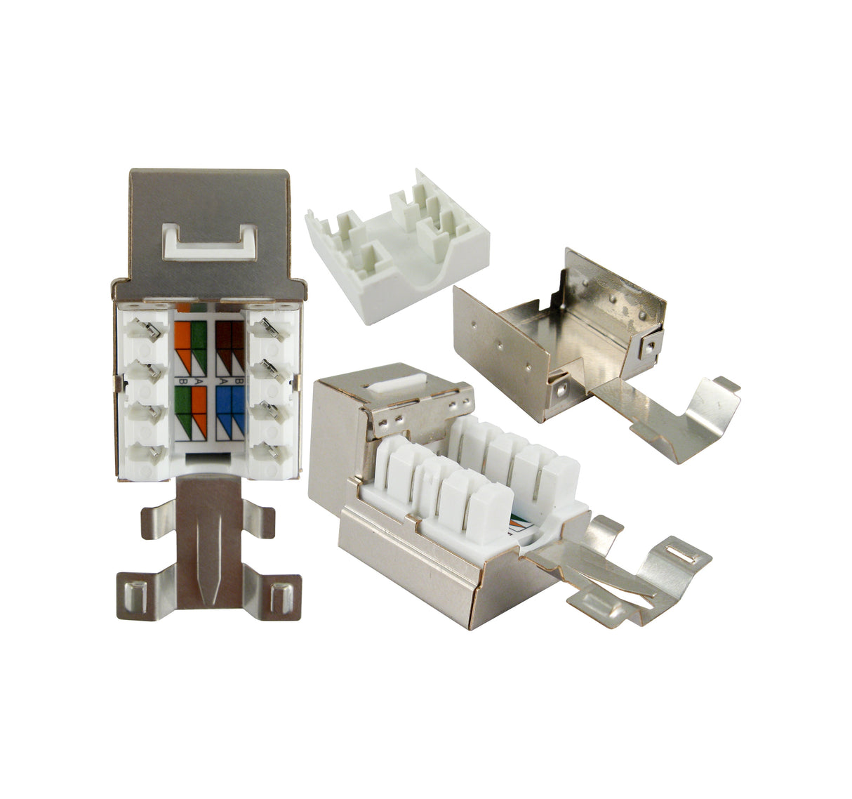 Vertical 301-J2630/S CAT5E Shielded Data Grade Keystone Jack 360° Degree 8×8 Conductors