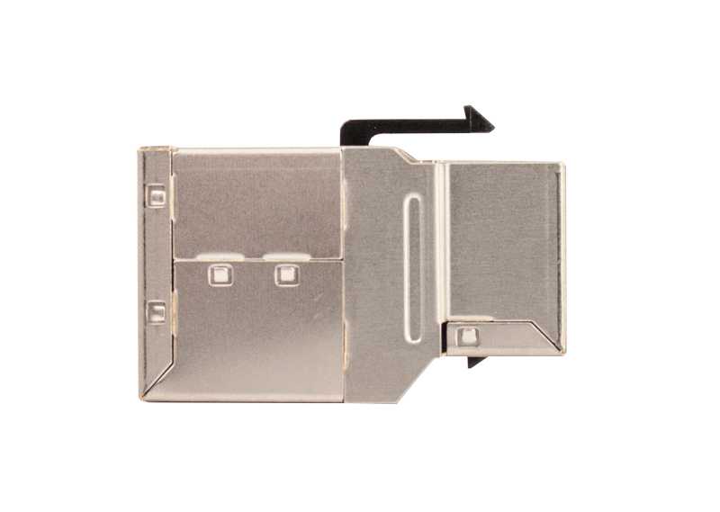 Vertical 303-KCJ/S CAT6A Shielded Keystone Coupler