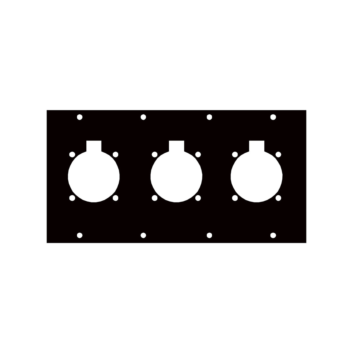 Middle Atlantic 4SC3 4 BOLT CIRC (3) PORT UCP