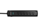 Monster ME-5002 Power strip surge protector, 6 AC, black finish