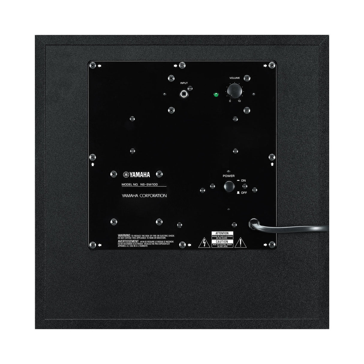 Yamaha NS-SW100BL 10" Powered Subwoofer, Black