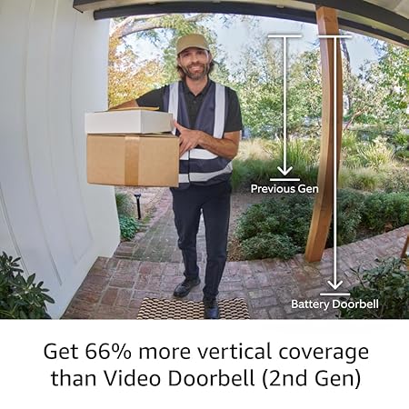 Ring Battery Doorbell, Head-to-Toe Video, Live View with Two-Way Talk, and Motion Detection & Alerts (2024 release)