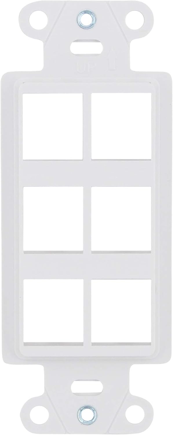 On-Q WP3426WHV1 6 PORT DECORATOR STRAP - WHITE