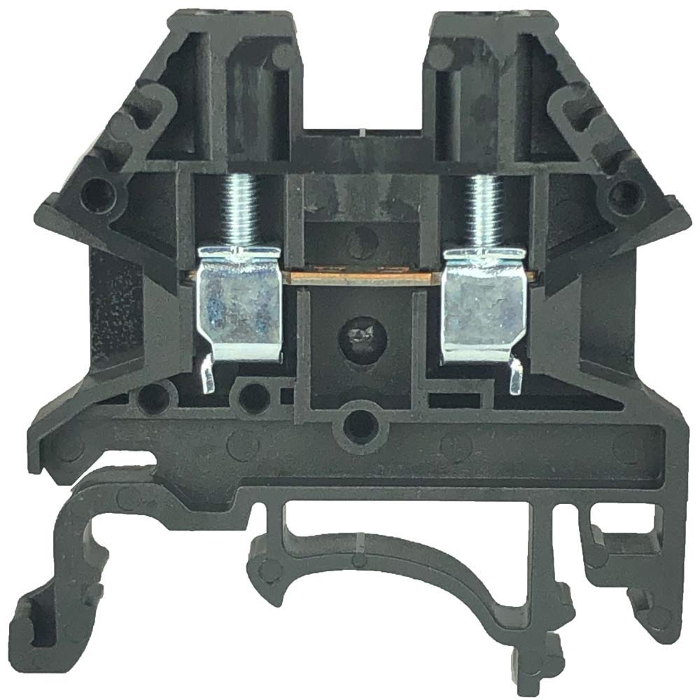 ProEdge Black DK2.5N-BK DIN Rail Terminal Block Screw Type UL 600V 20A 12-22AWG
