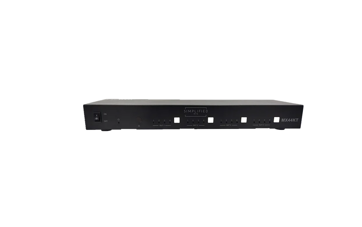 Simplified MX44KT Scaling 50m 4K 4x4 HDMI Matrix Kit over CAT5e/6/7