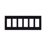 Leviton 80326 5-Gang Decora Plus Screwless Wallplate Polycarbonate