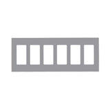 Leviton 80326 5-Gang Decora Plus Screwless Wallplate Polycarbonate