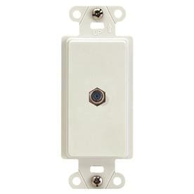 On-Q WP3214WHV1 1 PORT DECO W/ F CONNECTOR - WHITE