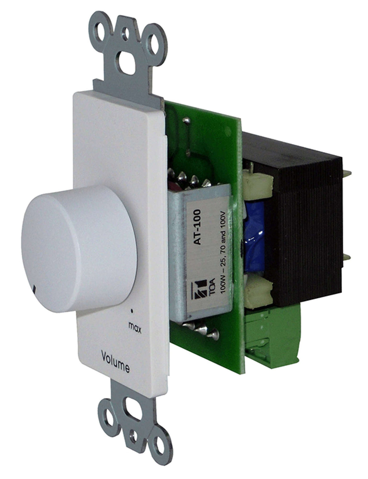 TOA AT-100-AM 100W Attenuator (70V) Single-Gang Decora™-Style White