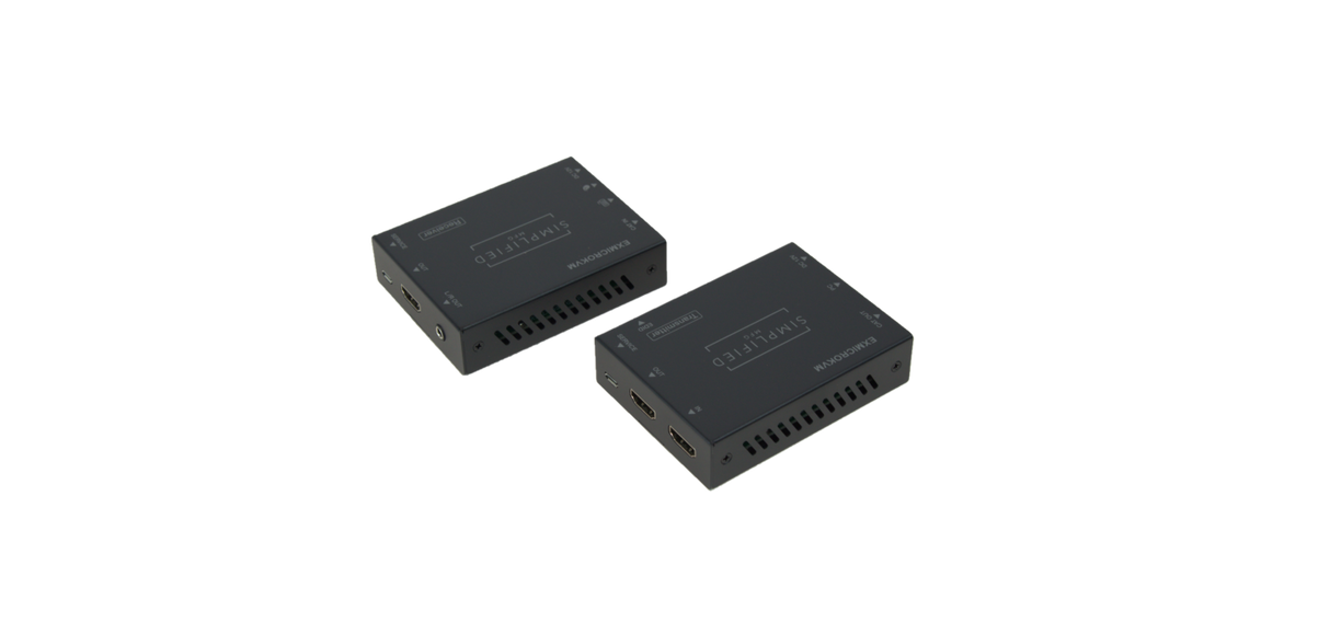 Simplified EXMICROKVM HDMI 2.0b (18Gbps) Category Cable Extender Kit With USB (KVM)