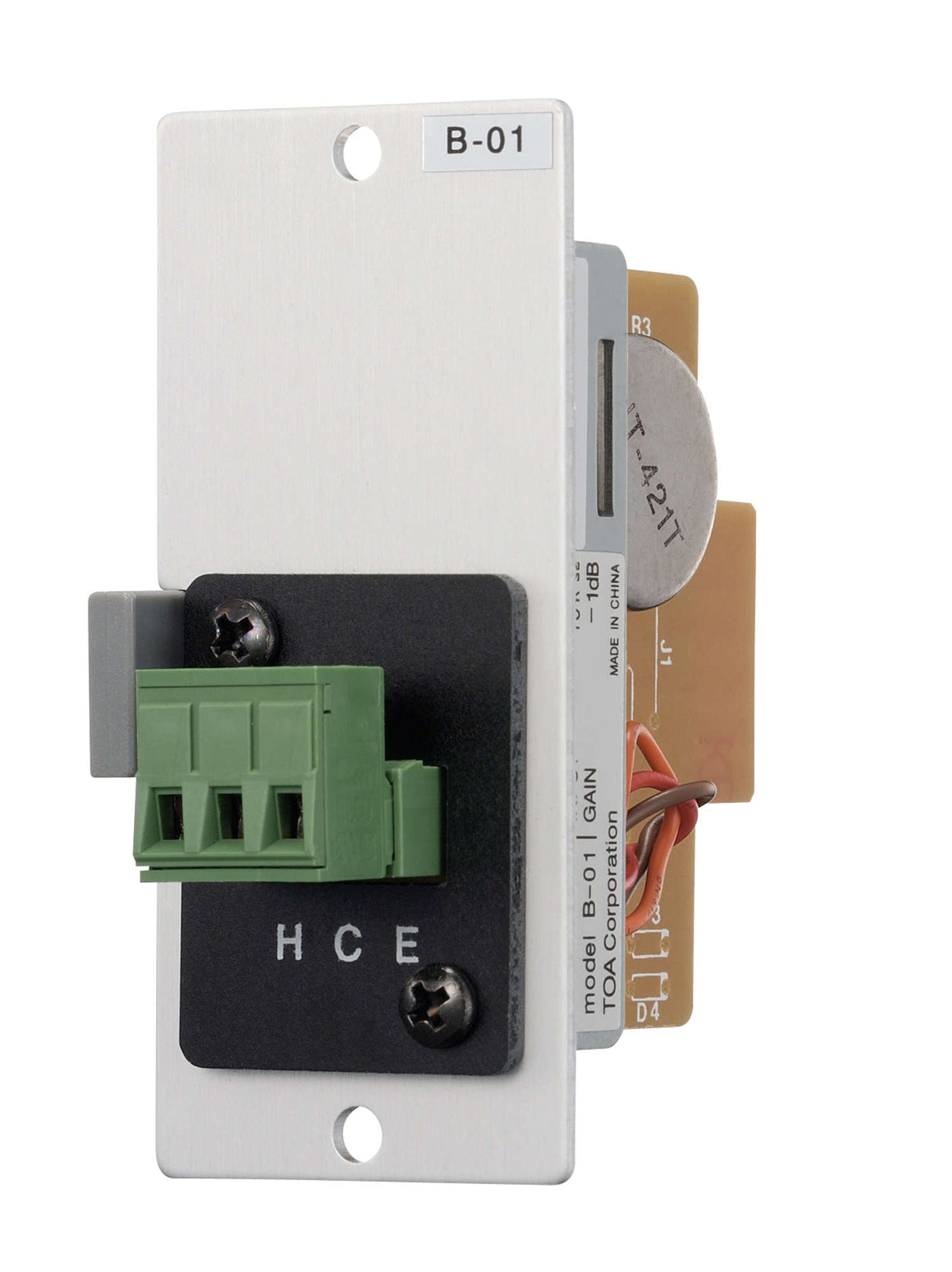 TOA B-01S T Balanced Line Input Module 10KΩ Transformer Removable Terminal Block