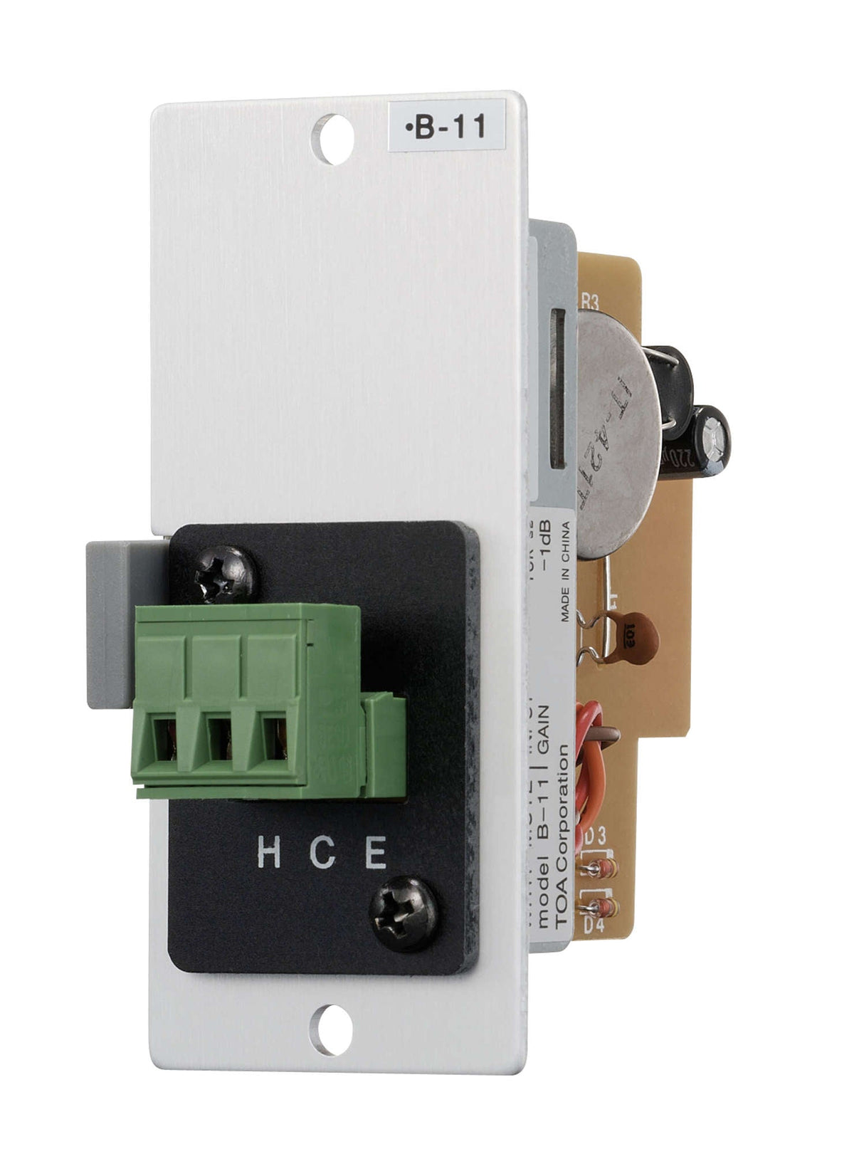 TOA B-11S T 900 Series Balanced Line Input Module 10KΩ Transformer Mute-Receive Removable Terminal Block