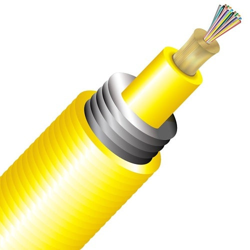 Cleerline TA024S2D9YP 24 Strand BendSafe® Interlocking Armored Distribution TB, Plenum, 9/125, G657 A2/B2 OS2 Per 1000ft Spool