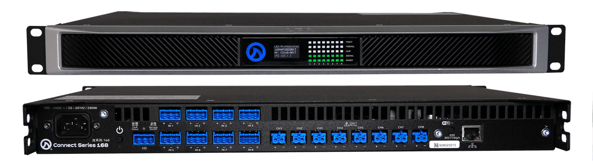 LEA CS168 Smart AMP | 8 Channels | 160 Watts Per Channel