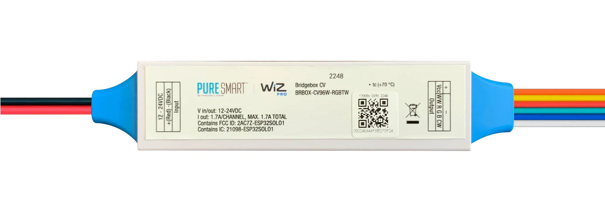 PureEdge BRBOX-CV96W-TC5W5-RL Pure Smart™ CV96W RGBTW Bridgebox 24VDC, 5 Channel, Connected By WiZ Pro