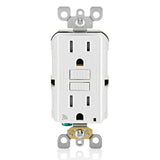 Leviton D2GF1-KW 15 Amp, Self Test, Tamper-Resistant Smart GFCI Outlet with LED Indicator Light