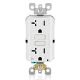 Leviton D2GF2-KW 20 Amp, Self Test, Tamper-Resistant Smart GFCI Outlet with LED Indicator Light