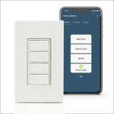 Leviton D2SCS-1BW Decora Smart Scene Controller Switch, Wi-Fi, Neutral Wire Required