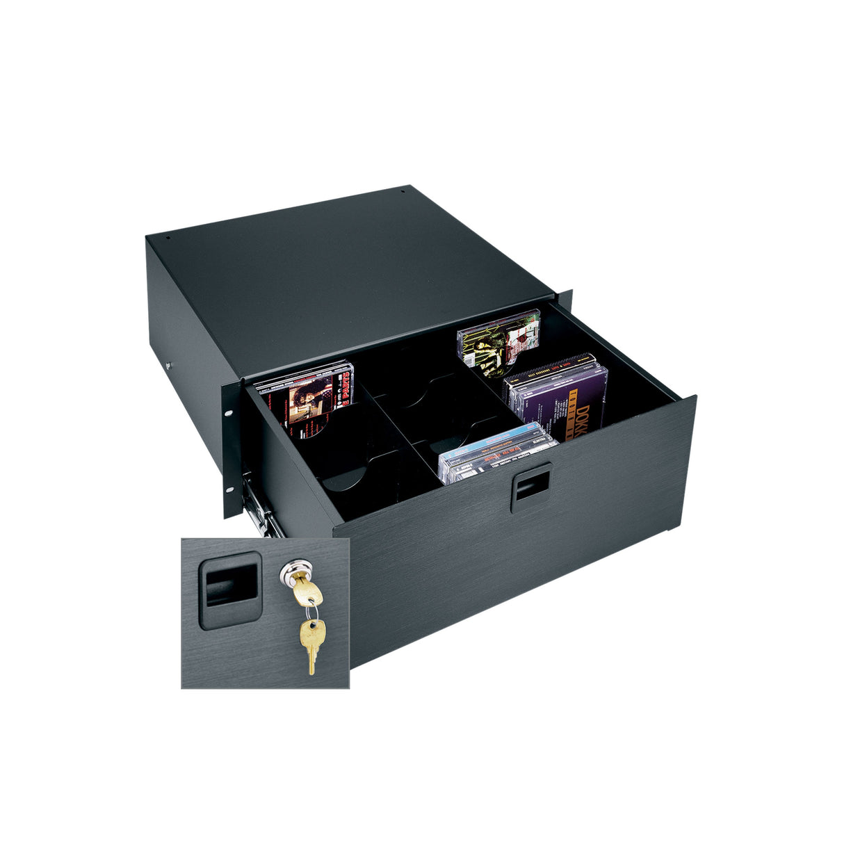 Middle Atlantic D4LK 4SP ANOD DRAWER W/LOCK