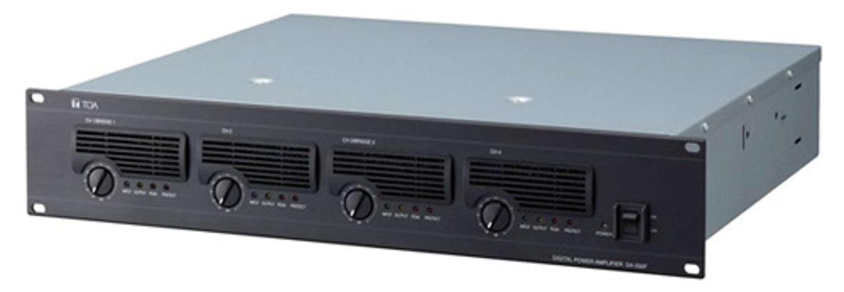TOA DA-550F CU Digital Power Amplifier 4X 550 W @ 4Ω (4X 370 W @ 8Ω) 2X 1100 W Bridged @ 8Ω (2U)