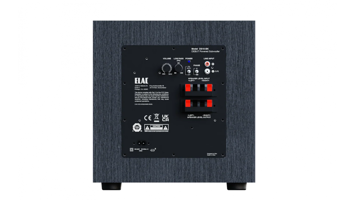 Elac DS103-BK Debut Series 10" 100W Powered Subwoofer - Black