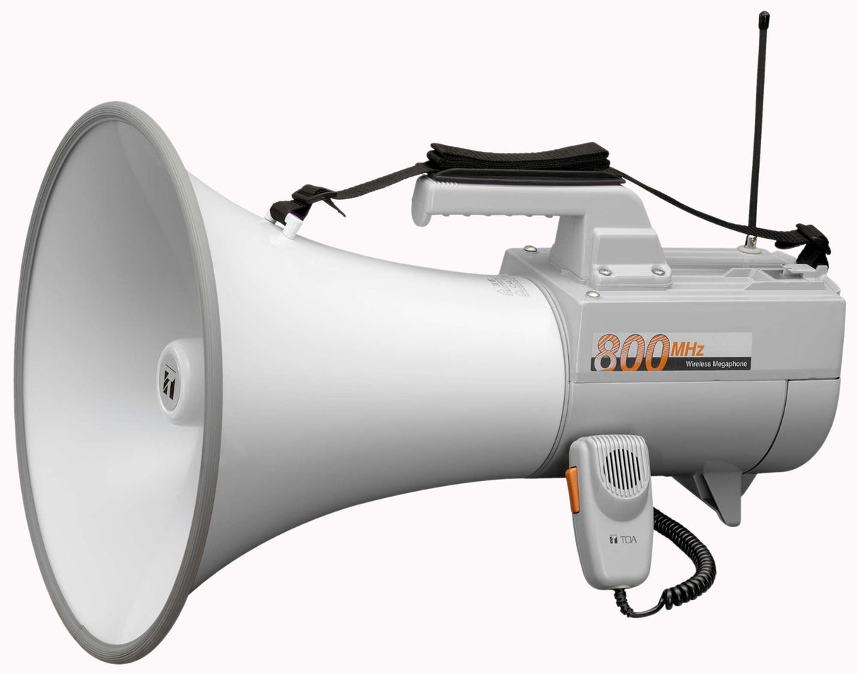 TOA ER-2930W Wireless Shoulder Megaphone 30 W Whistle White/Gray (Wireless Requires Optional WTU-4800)