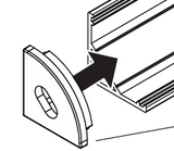 Lumentruss 2201 Series Angled Channel, BLACK